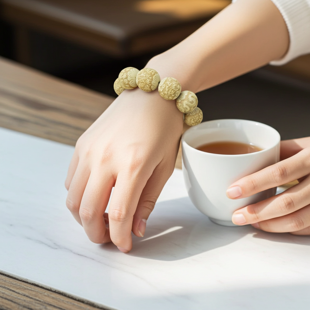 Ejderha ve Anka Ahşap Bileklik – Uğur ve Güç