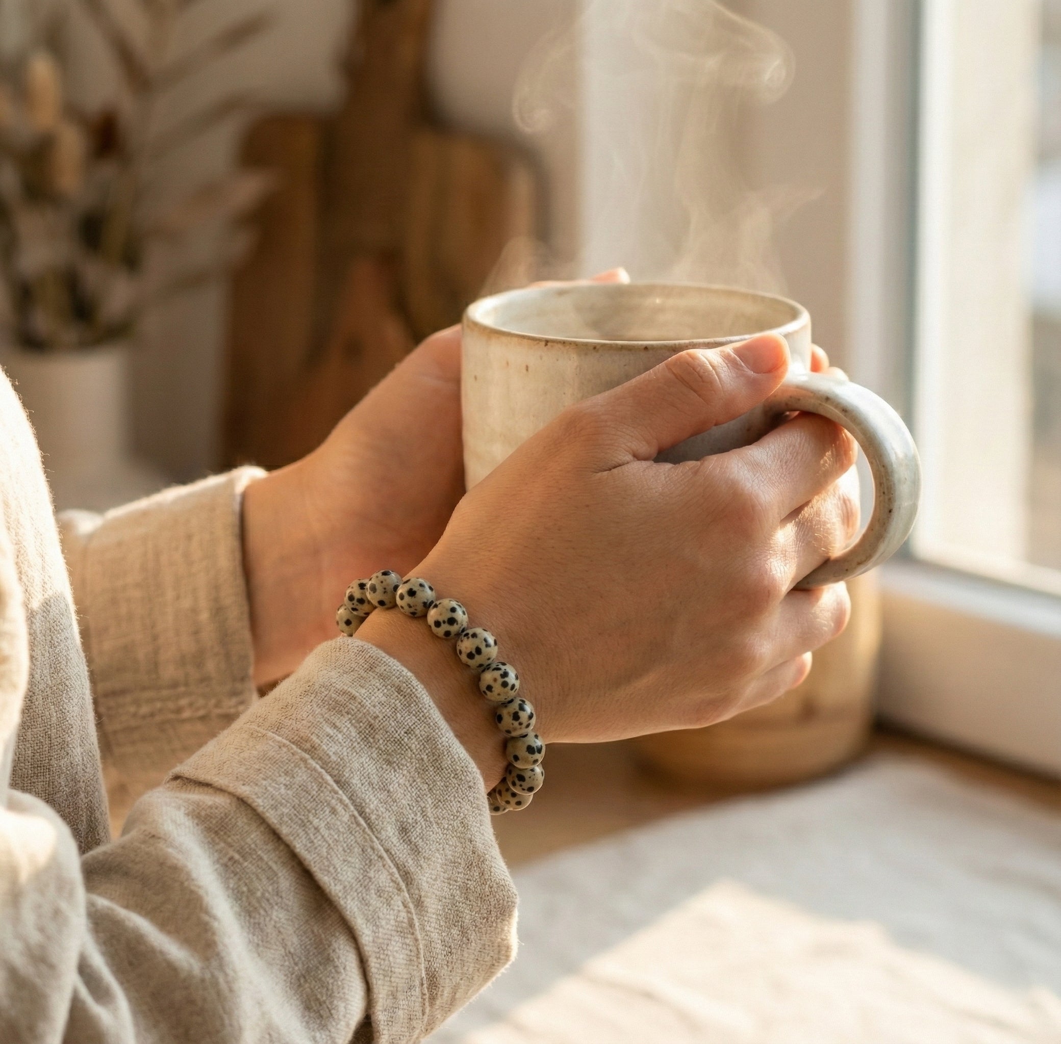 Negatif Enerji Kalkanı | Dalmaçyalı Jasper Bileklik