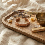 Oymalı Saf Bakır Denge Bilekliği