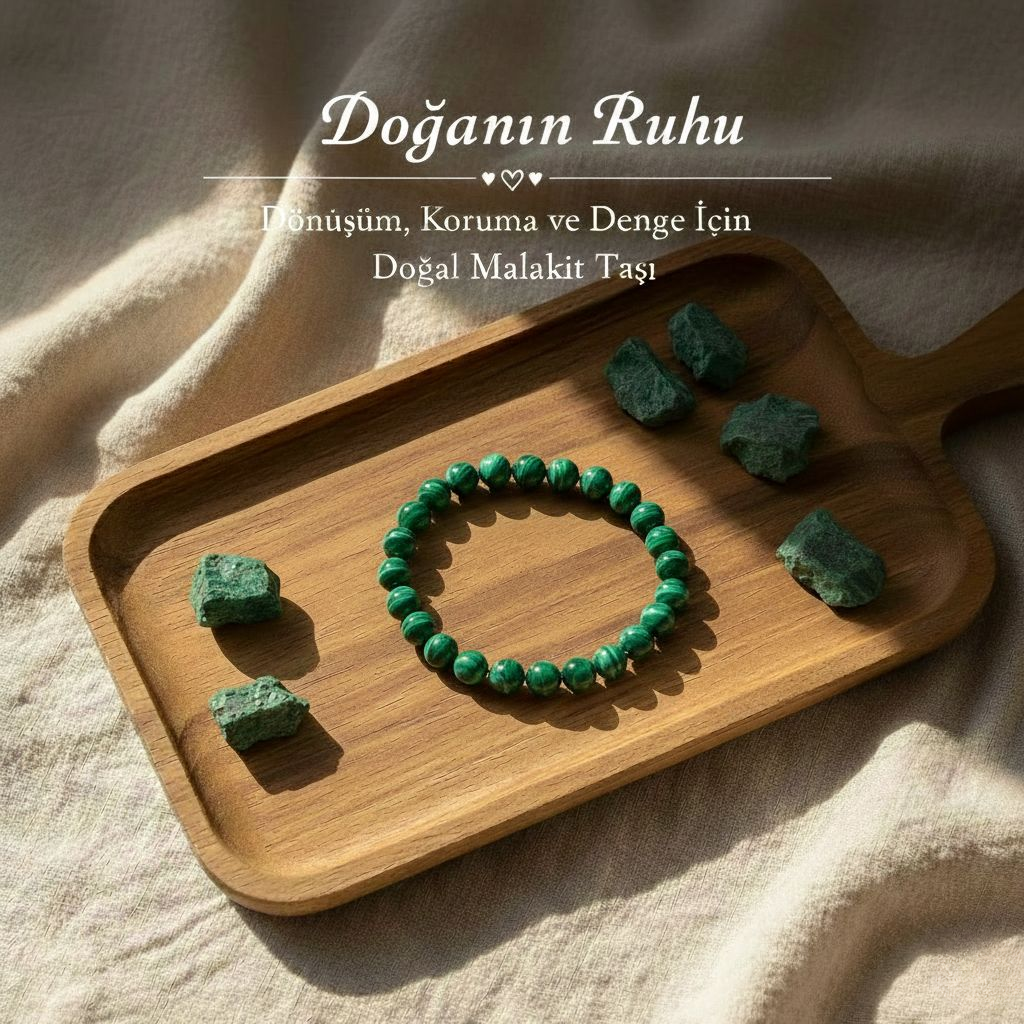 Doğal Malakit Bileklik