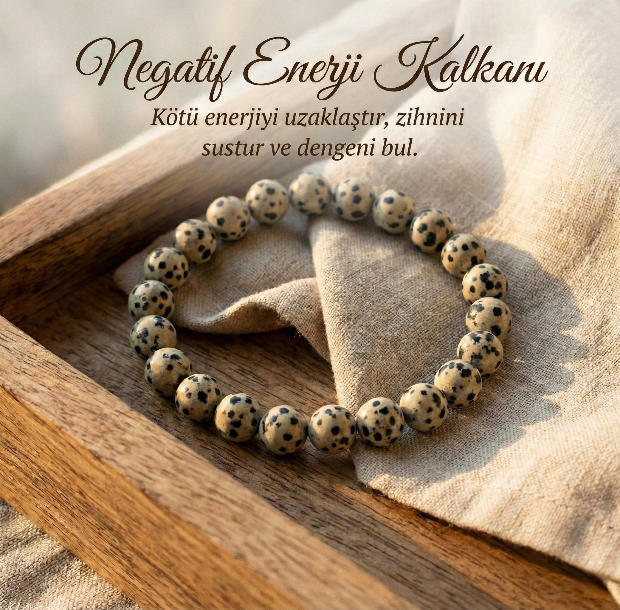 Negatif Enerji Kalkanı | Dalmaçyalı Jasper Bileklik