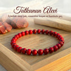 Tutkunun Alevi | Doğal Kırmızı Jasper Bilekliği