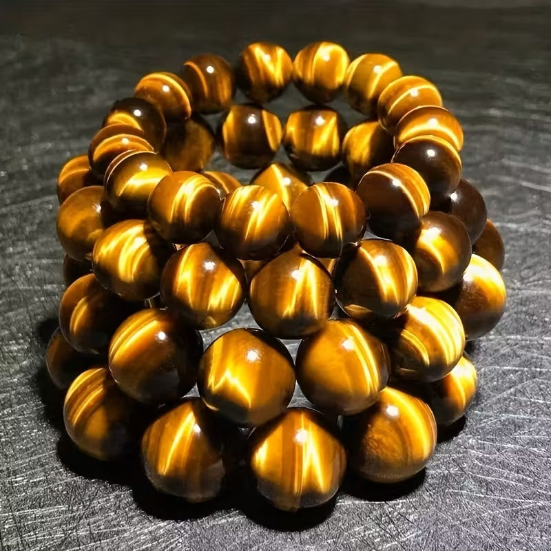 12mm Orijinal Kaplan Gözü Doğal Taş Bileklik