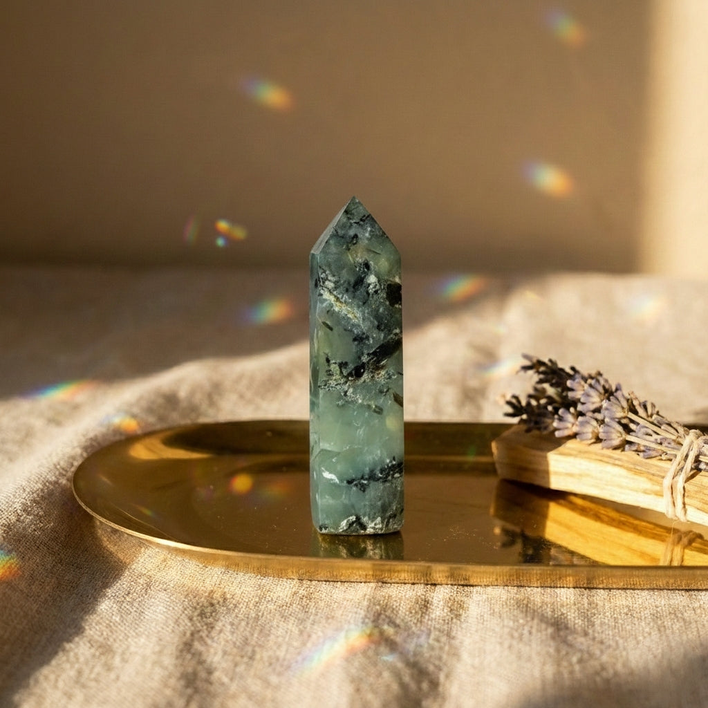 💚 Prehnite Stone – Crystal of Peace, Healing and Intuition