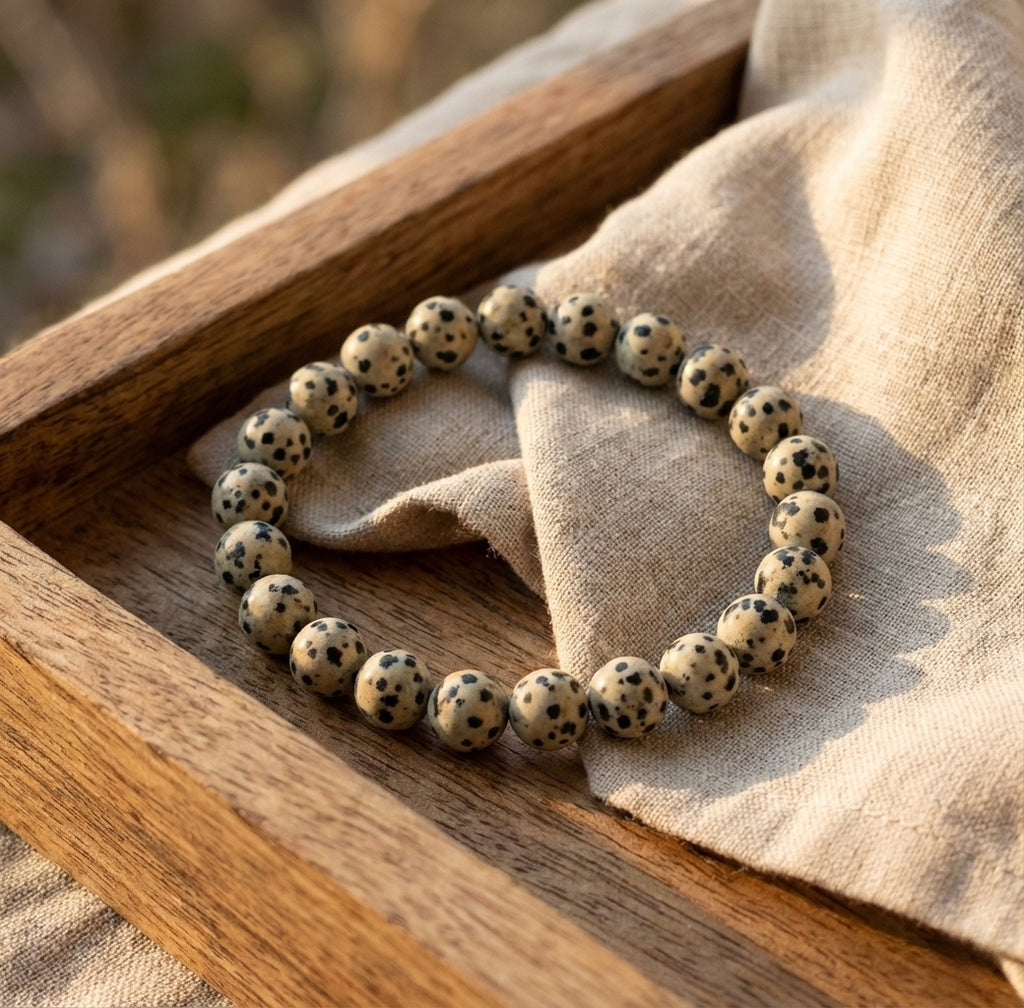 Negatif Enerji Kalkanı | Dalmaçyalı Jasper Bileklik