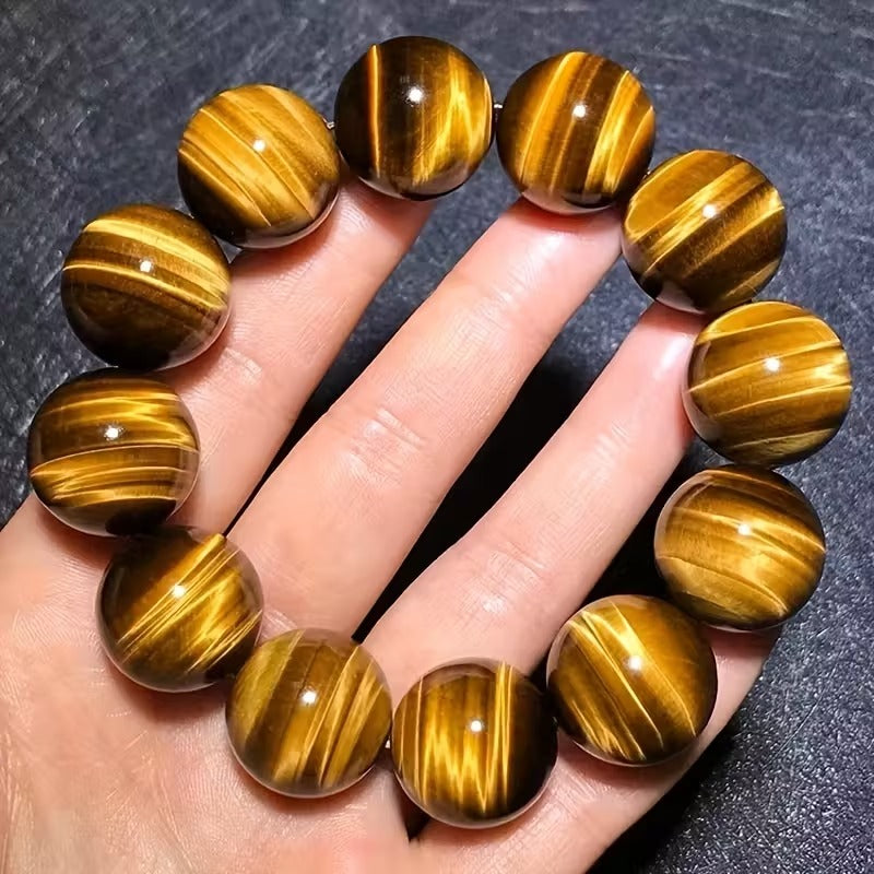 12mm Orijinal Kaplan Gözü Doğal Taş Bileklik