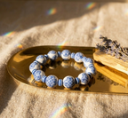 Porselen Desenli Ahşap Bileklik – Doğallık