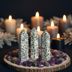 🐾🤍 Dalmaçya Taşı – Neşe, Denge ve Koruma Kristali