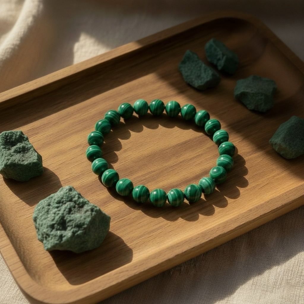 Doğal Malakit Bileklik