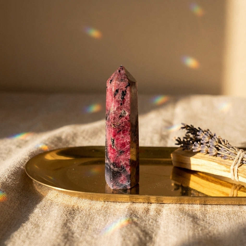 💗 Rhodonite – The Crystal of Compassion, Forgiveness and Heart Balance