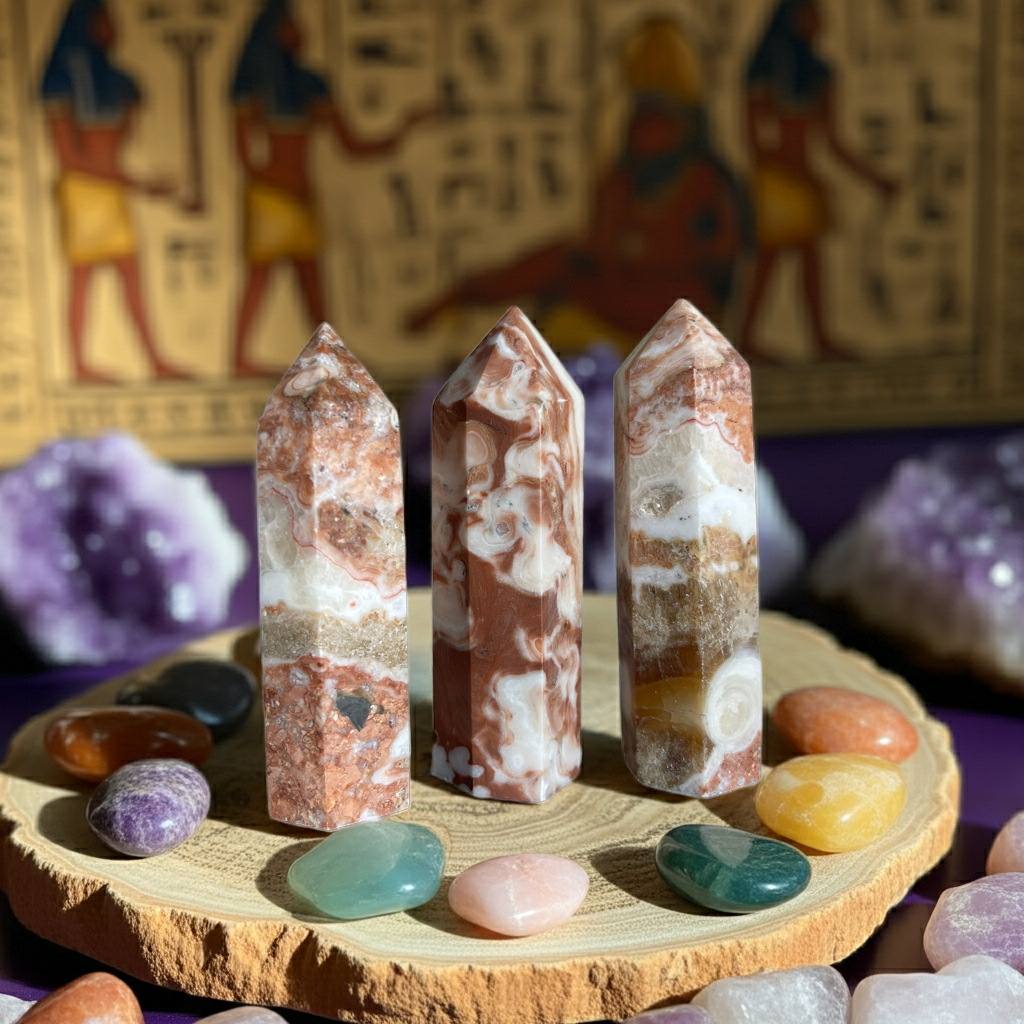 Amber Calcite Kule – Huzur ve Netlik Taşı