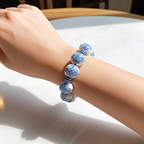 Porselen Desenli Ahşap Bileklik – Doğallık